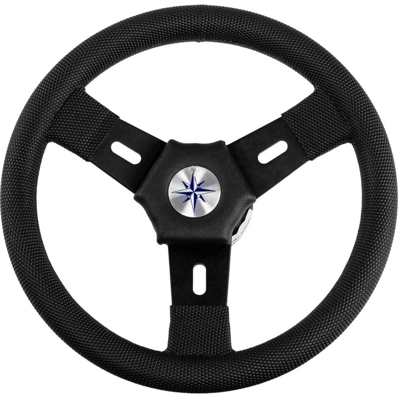 Колесо рулевое Volanti Luisi Elba, черный, спицы черные, 300 мм