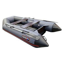 Надувная лодка ПВХ HunterBoat 290 ЛКА, НДНД, серый