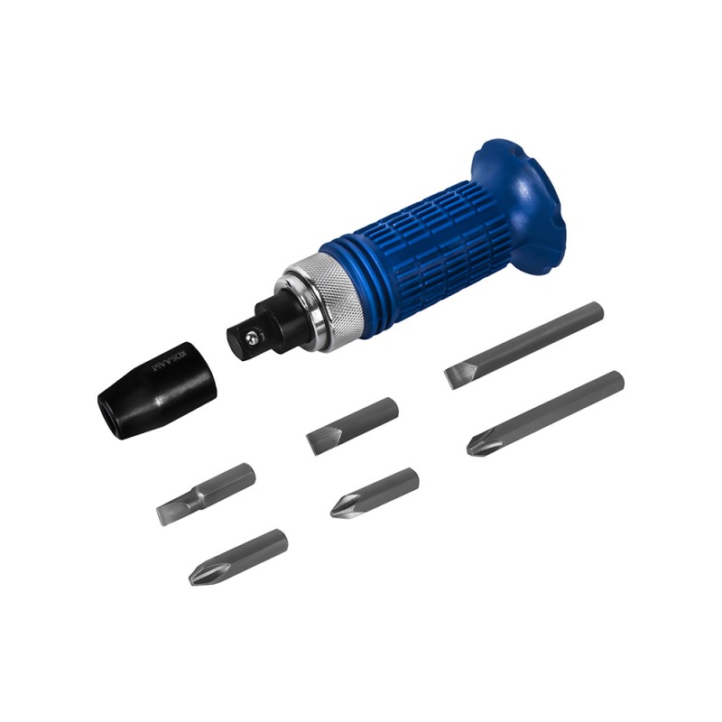 Отвертка-рукоятка ударно-поворотная PH, SL с набором бит Кобальт 920-155 1/2