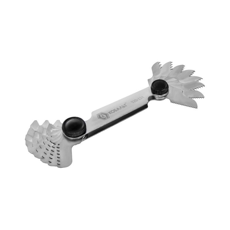 Набор шаблонов резьбовых Кобальт 920-124, шаг резьбы 4TPI - 28TPI, 17 шт