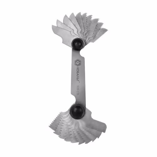 Набор шаблонов резьбовых Кобальт 920-131,  шага резьбы 0,5-2 мм, 10TPI - 28TPI, 20 шт