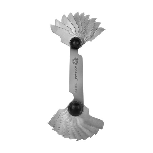 Набор шаблонов резьбовых Кобальт 920-131,  шага резьбы 0,5-2 мм, 10TPI - 28TPI, 20 шт