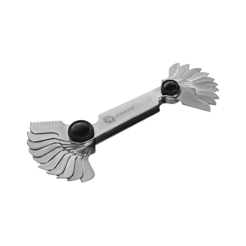 Набор шаблонов резьбовых Кобальт 920-131,  шага резьбы 0,5-2 мм, 10TPI - 28TPI, 20 шт