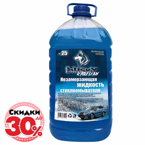 Жидкость стеклоомывателя зимняя Husky Karelian - 25, 4 л