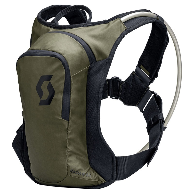 Рюкзак Scott Hydration Backpack Radar 3 black/fir green, черный/зеленый, 3 л