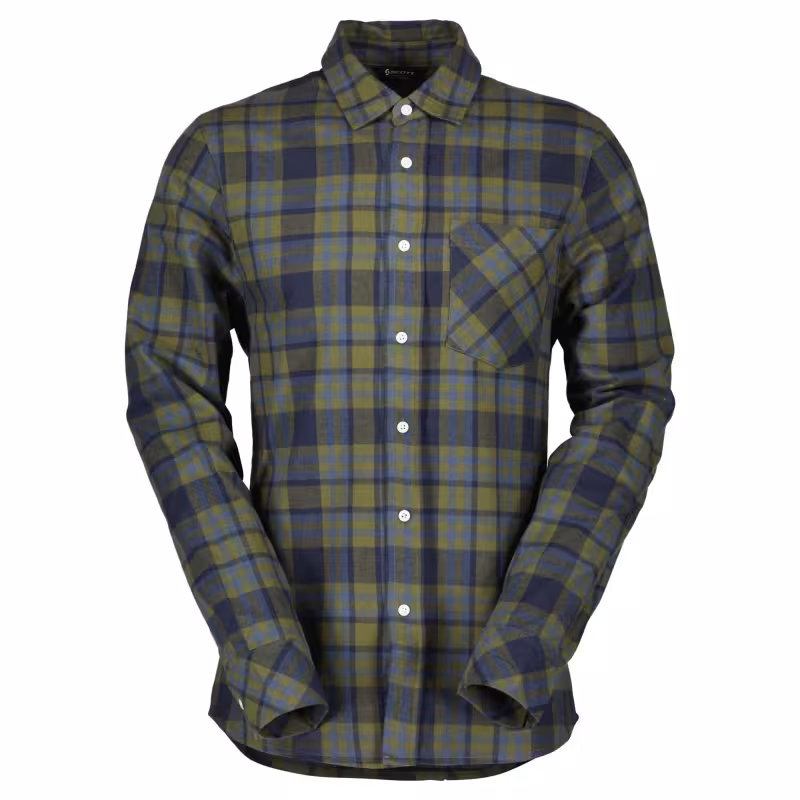 Рубашка с длинным рукавом мужская Scott Ms Flannel LS, хлопок, зеленый, размер L