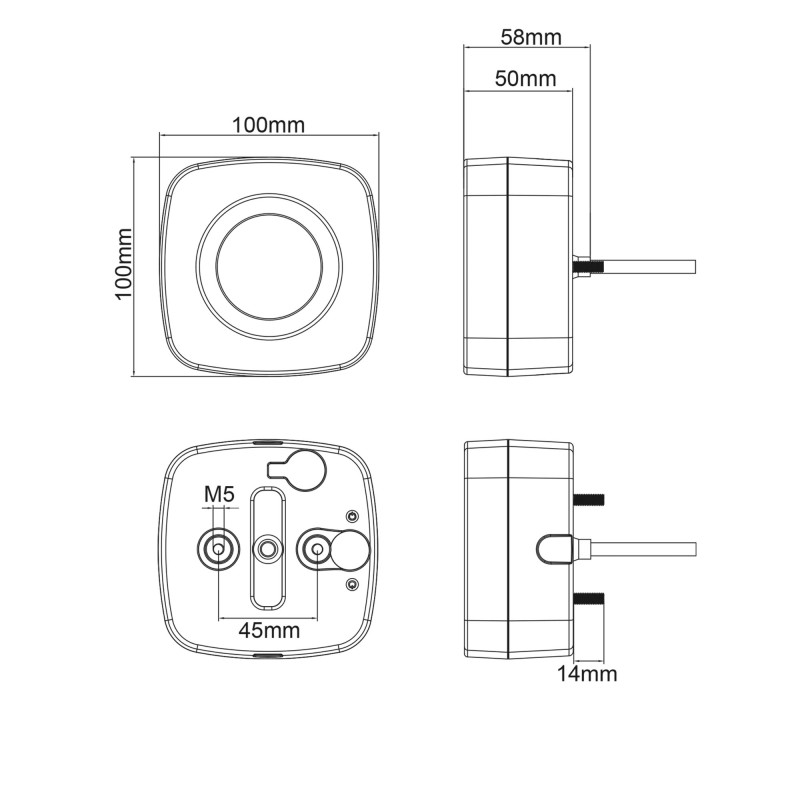 Фонарь задний Ledworker E7504-1 L провод, левый