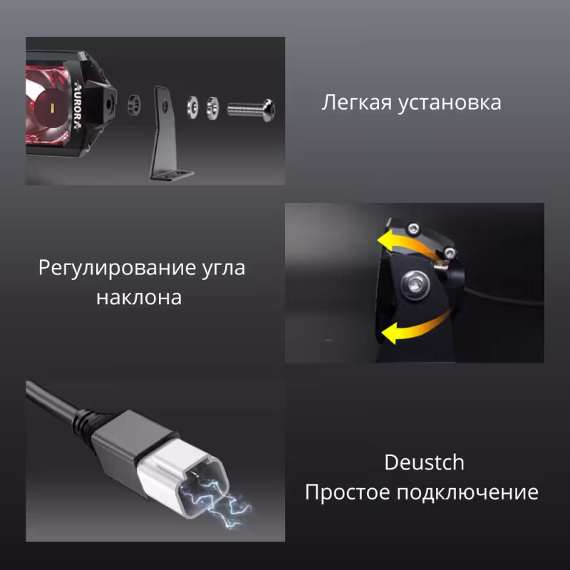 Фара светодиодная комбинированного белого света Aurora ALO-D6T-20-P23Q