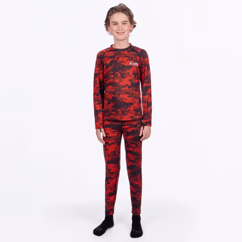 Комплект термобелья FXR Atmosphere Red Hex, красный камуфляж, размер M