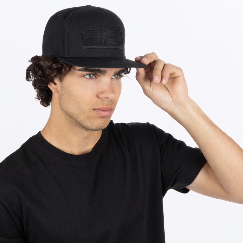 Кепка-бейсболка FXR Podium Black Ops, Adult, хлопок, черный