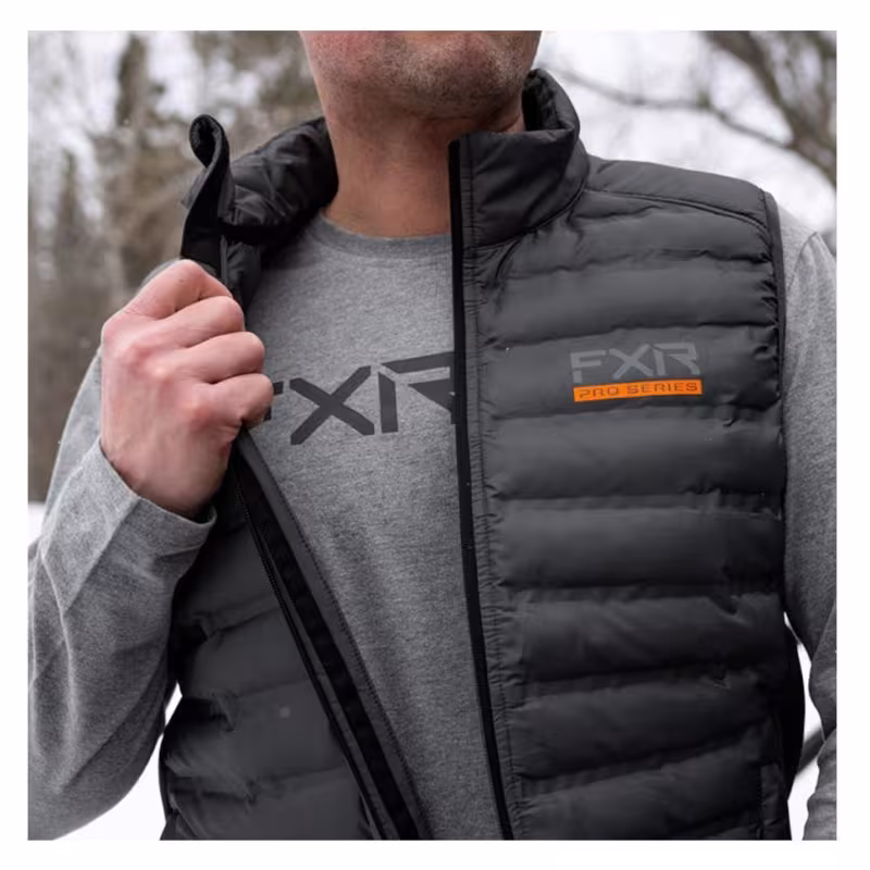 Жилет мужской FXR Podium Hybrid Quilted, ткань полиэстер, черный, размер L, 182 см