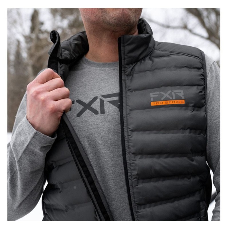 Жилет мужской FXR Podium Hybrid Quilted, ткань полиэстер, черный, размер L, 182 см