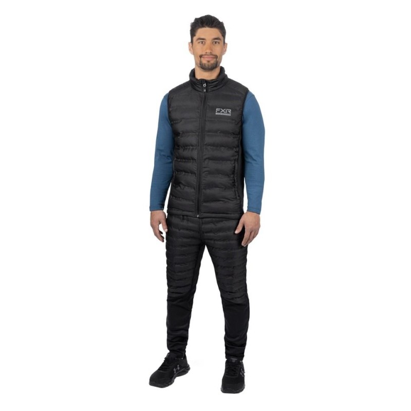 Жилет мужской FXR Podium Hybrid Quilted, ткань полиэстер, черный, размер 2XL, 187 см