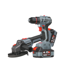 Комплект аккумуляторных инструментов Profipower E0220 (УШМ, дрель)