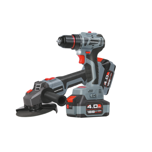 Комплект аккумуляторных инструментов Profipower E0220 (УШМ, дрель)