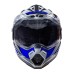 Мотошлем  AiM JK802S, голубой/серый/черный, размер M