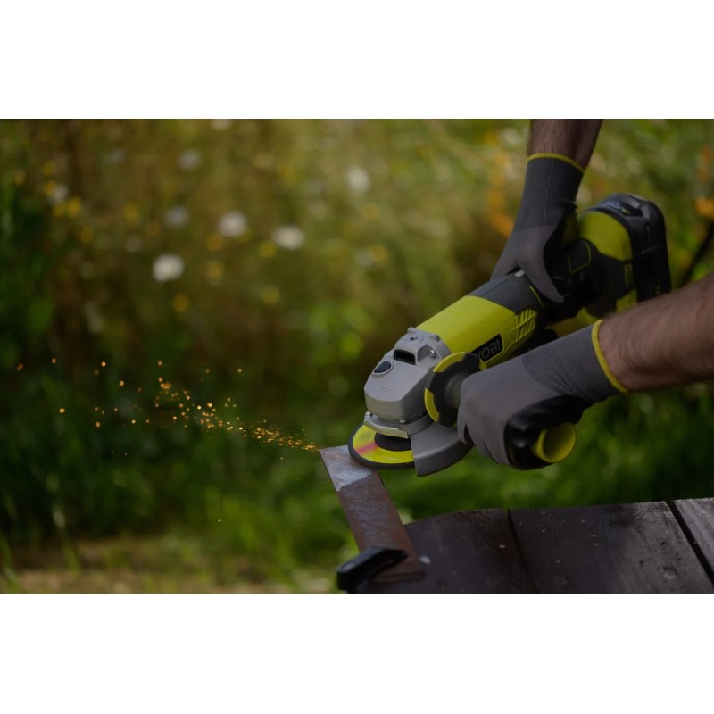 Шлифмашина угловая аккумуляторная Ryobi One+ R18AG-0
