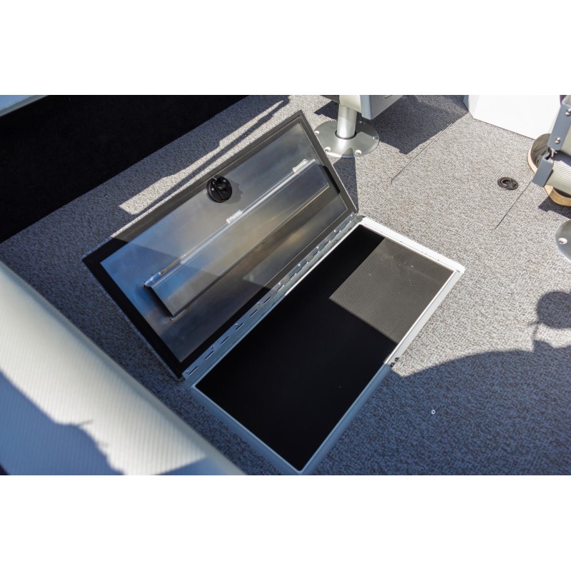 Лодка алюминиевая Vboats Волжанка Yava XL Fish с лодочным мотором Yamery EF 130, транец 635 мм (53F 06 K425)