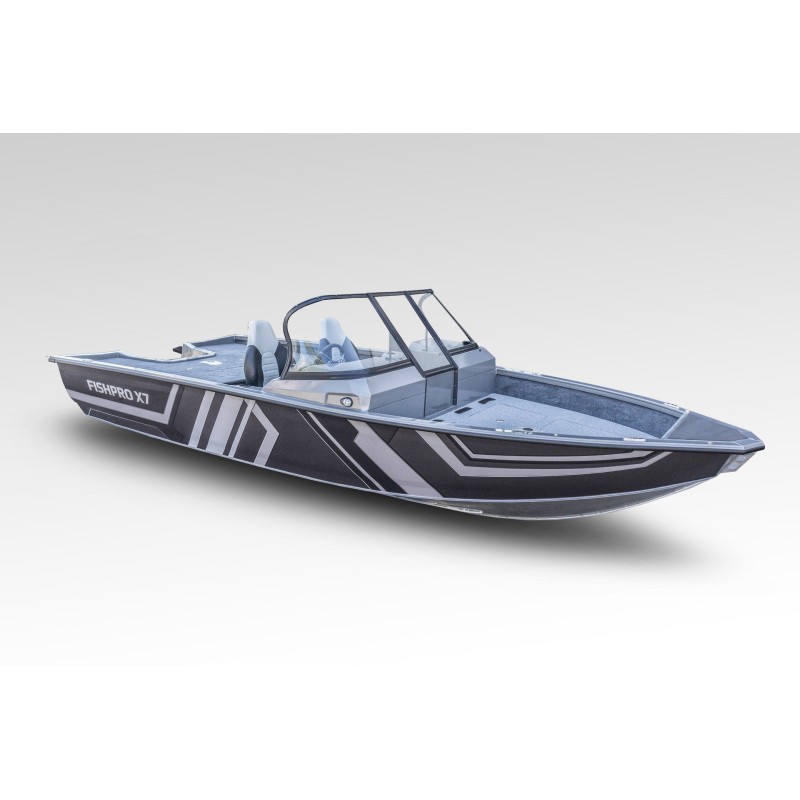 Лодка алюминиевая VBoats Волжанка FishPro X7, транец 635 мм (X7F 04 L425)