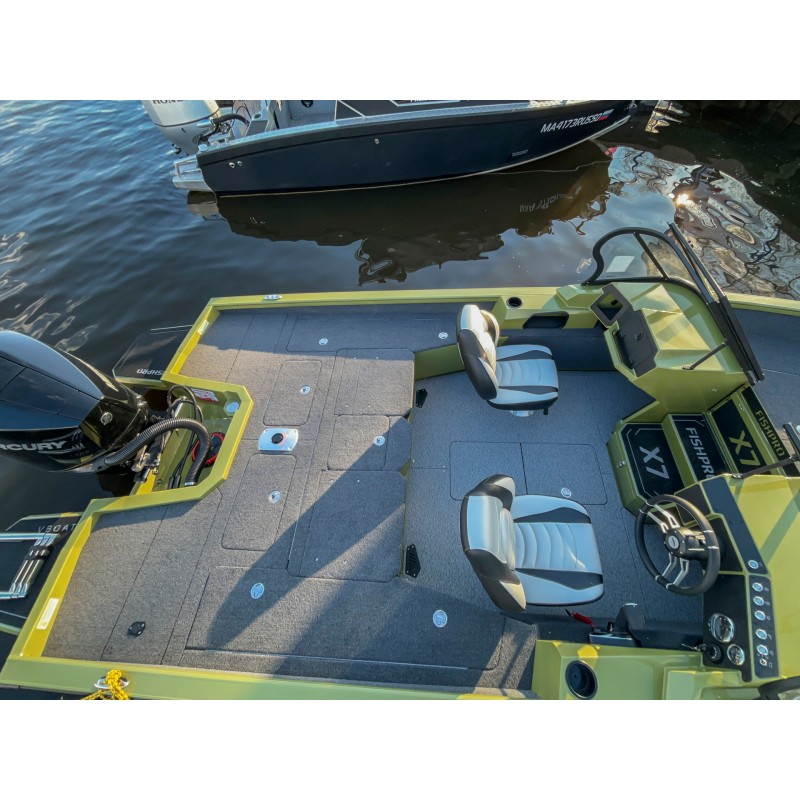 Лодка алюминиевая VBoats Волжанка FishPro X7, транец 635 мм (X7F 04 L425)