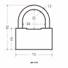 Замок навесной Аллюр Стандарт ВС2-9С