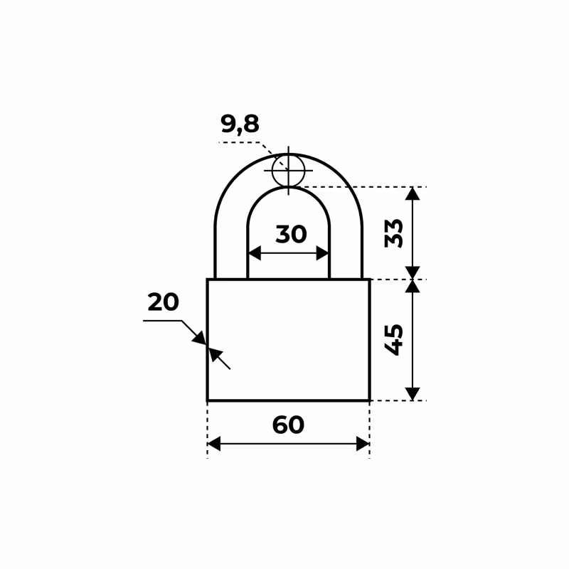 Замок навесной Аллюр ВС1Ч-060