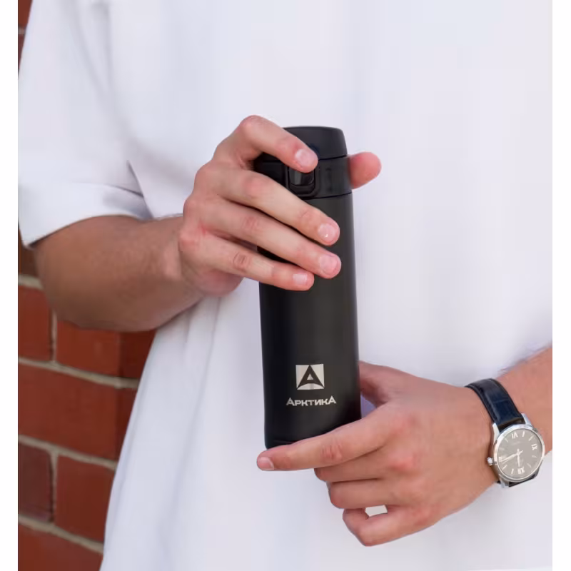 Термос Арктика 701-420-BKT, 420 мл, текстурный черный