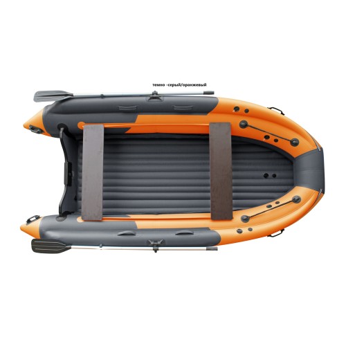 Надувная лодка ПВХ с интегрированным фальшбортом Angler Skat Triton 370NDFi, НДНД, оранжевый