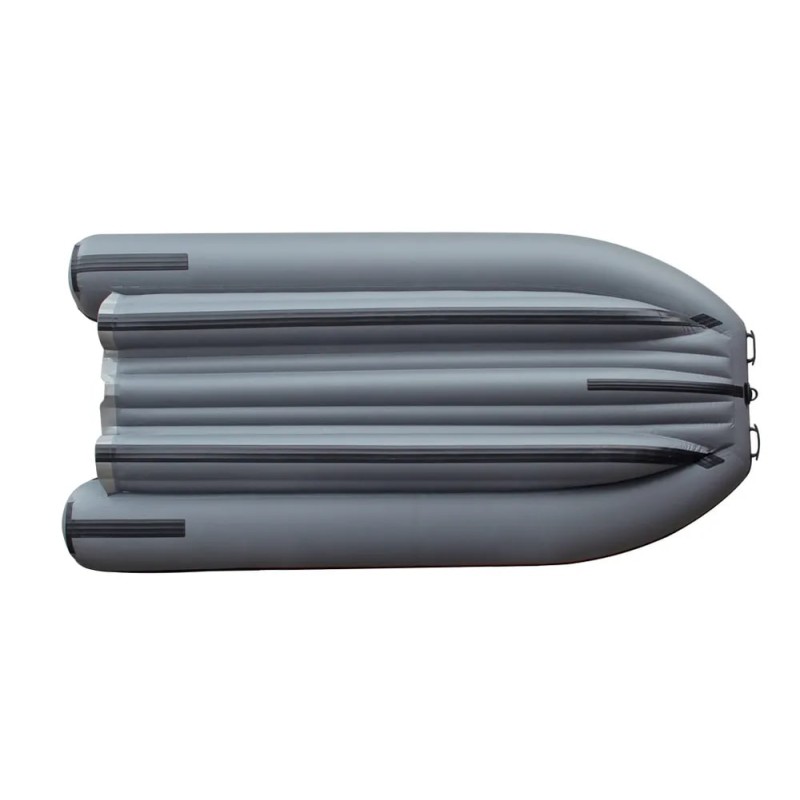 Надувная лодка ПВХ с интегрированным фальшбортом Angler Reef Triton 400 S-Max, НДНД, серый/желтый