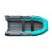Надувная лодка ПВХ с интегрированным фальшбортом Angler Reef Triton 370 S-Max, НДНД, серый/бирюзовый