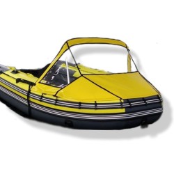 Тент носовой для лодки Angler Skat 350-390 с интегрированными бортами, серый