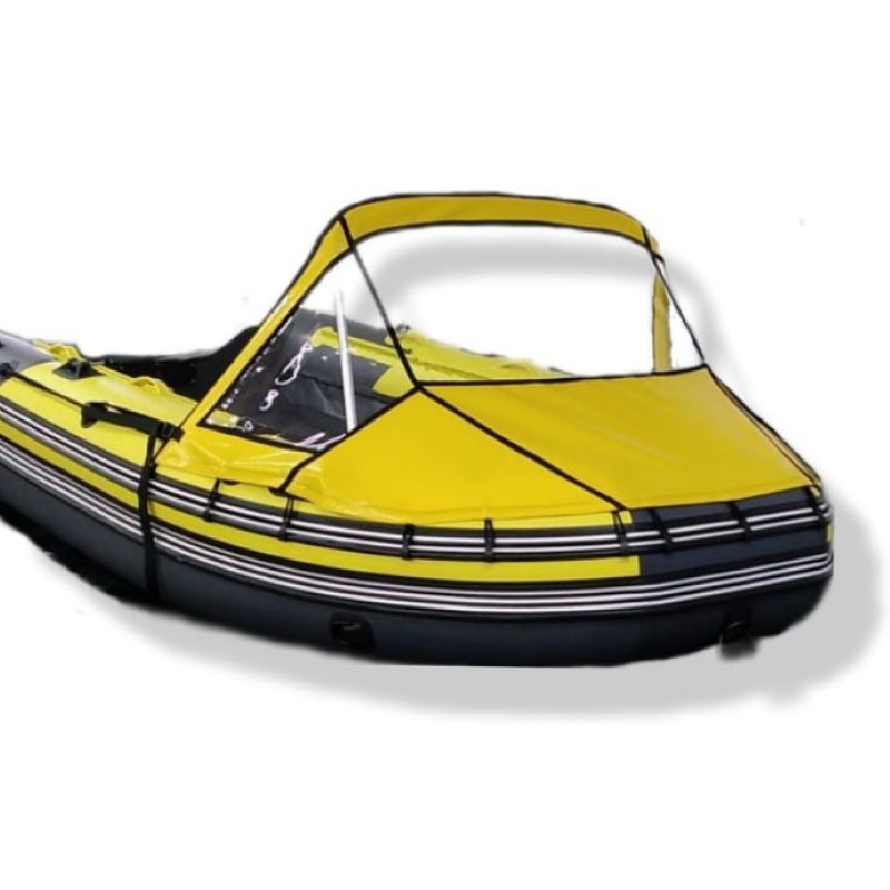 Тент носовой для лодки Angler Skat 350-390 с интегрированными бортами, серый