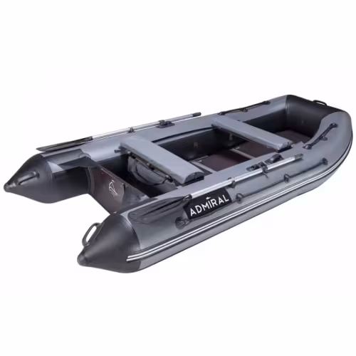 Лодка надувная ПВХ Адмирал 320 Classic, пайол фанерный, графит