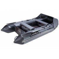 Надувная лодка ПВХ Адмирал 320 Classic LUX, пайол фанерный, светло-серый/черный