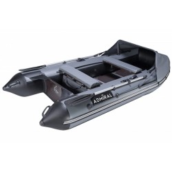 Надувная лодка ПВХ Адмирал 320 Classic LUX, пайол фанерный, серый/черный