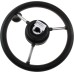 Колесо рулевое Volanti Luisi Lipari со спинером, черный, спицы серебряные, 280 мм