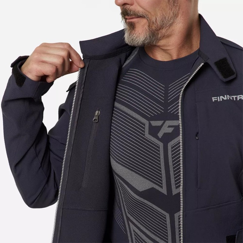Куртка мужская Finntrail Guard 4078 DarkGrey, мембрана, черный, размер 44-46 (S), 165-175 см