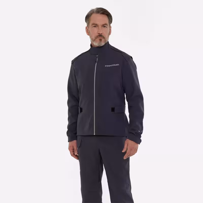 Куртка мужская Finntrail Guard 4078 DarkGrey, мембрана, черный, размер 48-50 (M), 170-180 см