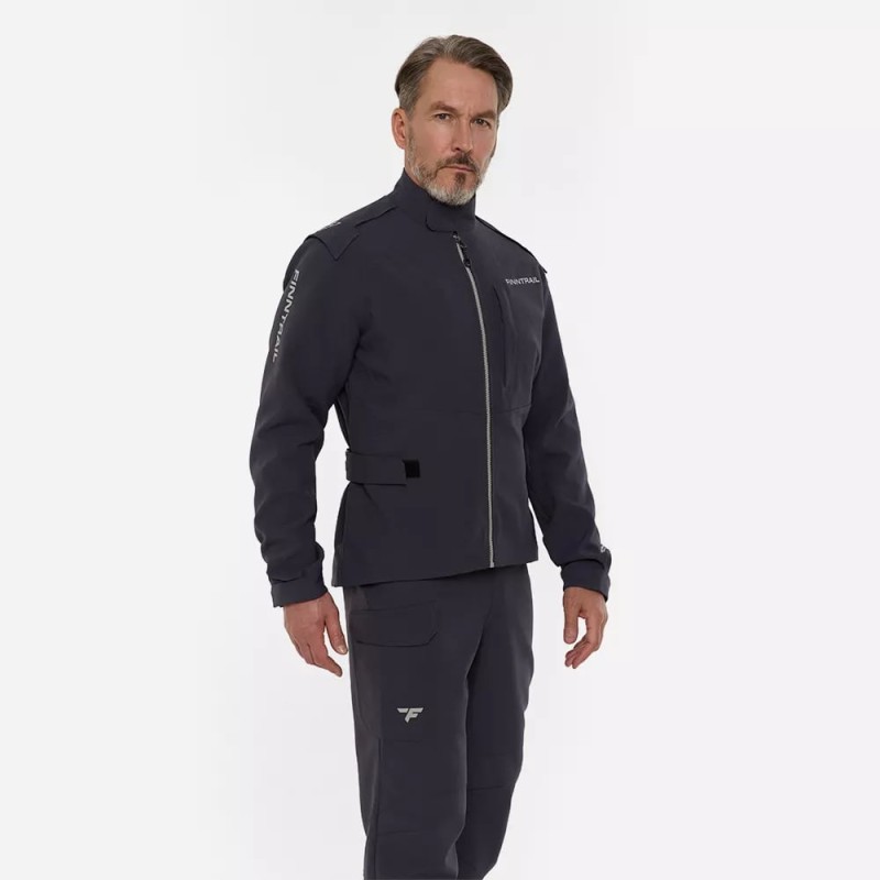 Куртка мужская Finntrail Guard 4078 DarkGrey, мембрана, черный, размер 50-52 (L), 175-185 см