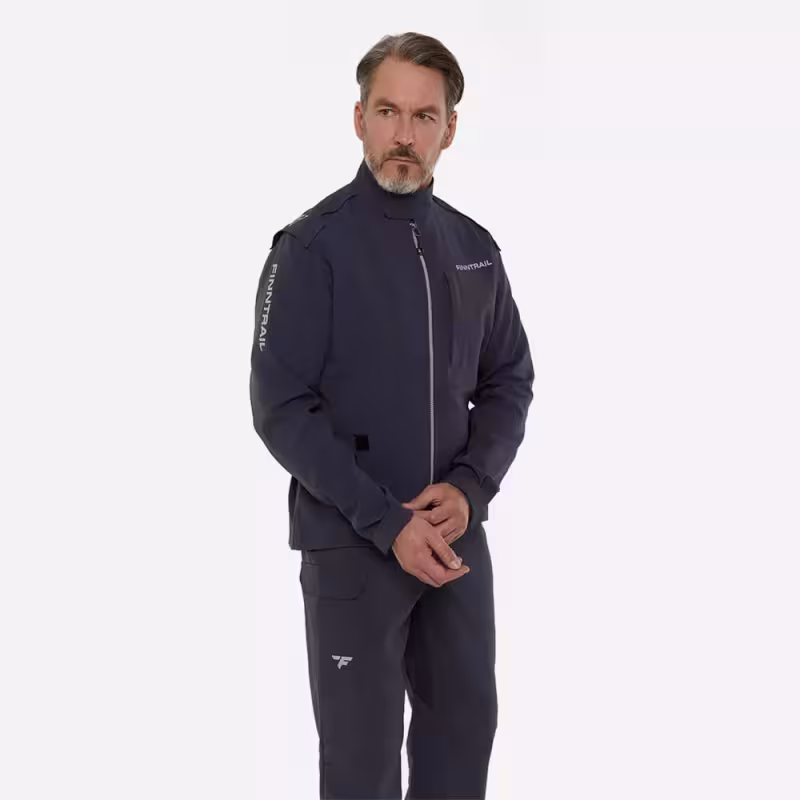 Куртка мужская Finntrail Guard 4078 DarkGrey, мембрана, черный, размер 58-60 (XXL), 185-195 см