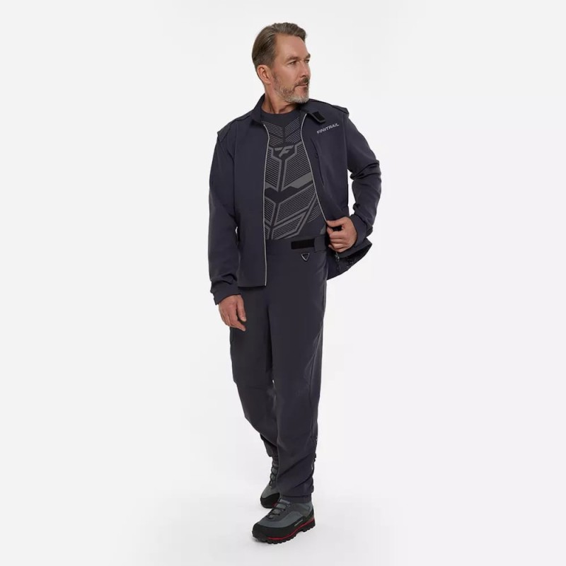Брюки мужские Finntrail Guard 4611 DarkGrey, мембрана, серый, размер 58-60 (XXL), 185-195 см