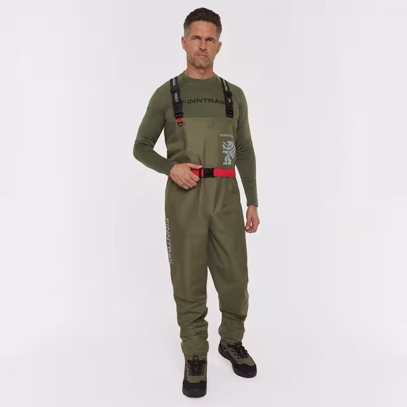 Полукомбинезон-вейдерсы Finntrail Finntrail Timber 1538 Khaki, мембрана Hard-Tex, хаки, размер 58-60 (XXL), 185-195 см