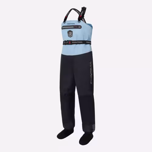 Полукомбинезон-вейдерсы женский Finntrail Rachel 1520 LightBlue, мембрана Hard-Tex, голубой, размер 40-42 (XXS), 150-160 см