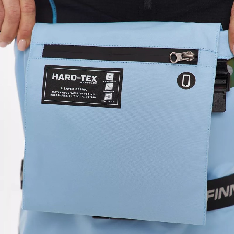 Полукомбинезон-вейдерсы женский Finntrail Rachel 1520 LightBlue, мембрана Hard-Tex, голубой, размер 48-50 (L), 170-180 см