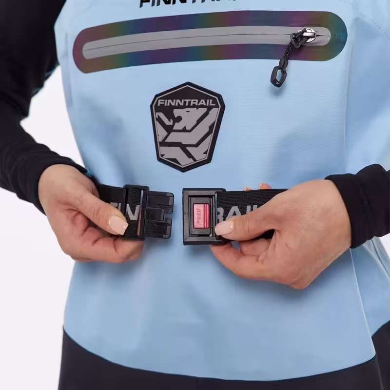 Полукомбинезон-вейдерсы женский Finntrail Rachel 1520 LightBlue, мембрана Hard-Tex, голубой, размер 48-50 (L), 170-180 см