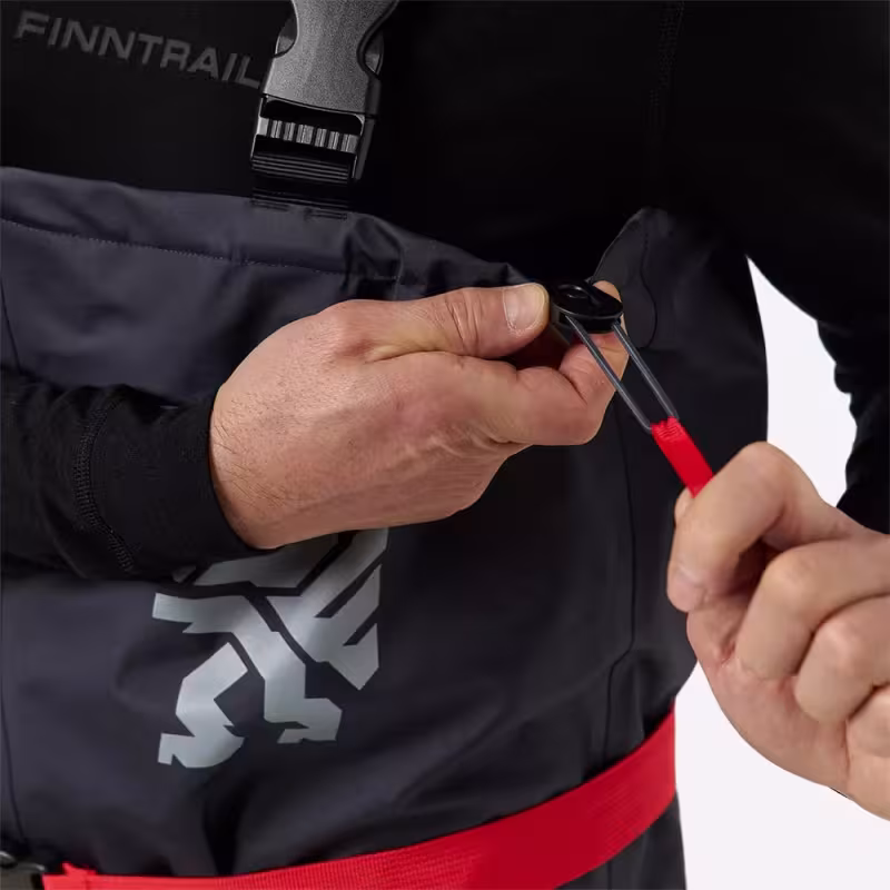 Полукомбинезон-вейдерсы Finntrail Timber BF 5282 DarkGrey, мембрана Hard-Tex, черный, размер S/41, 165-175 см