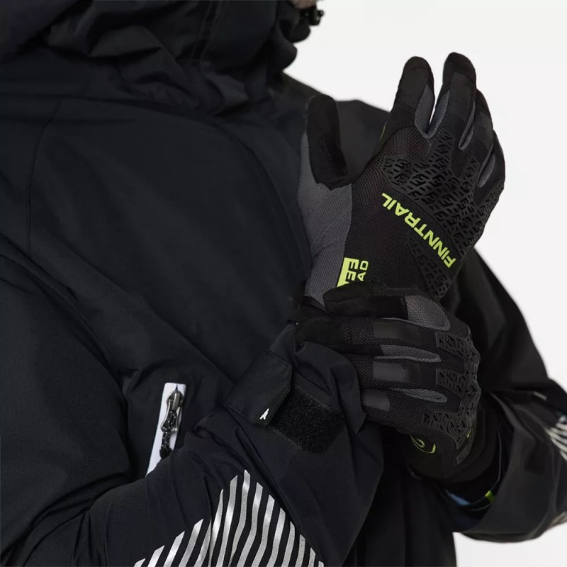 Мотоперчатки Finntrail Enduro 2732, неопрен, черный/желтый, размер S