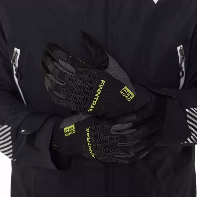 Мотоперчатки Finntrail Enduro 2732, неопрен, черный/желтый, размер S