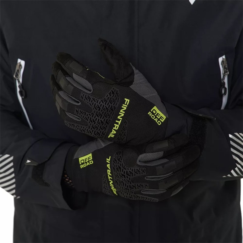 Мотоперчатки Finntrail Enduro 2732, неопрен, черный/желтый, размер M