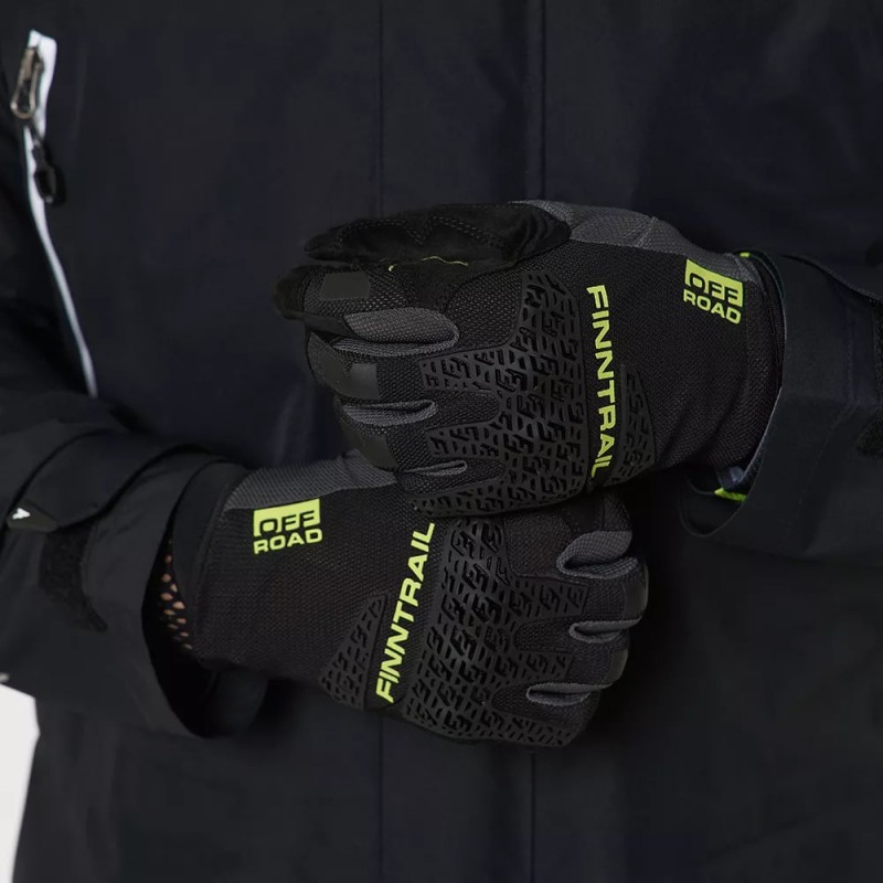 Мотоперчатки Finntrail Enduro 2732, неопрен, черный/желтый, размер M